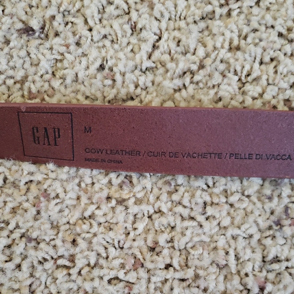 Gap Brown Leather Belt with Silver Buckle - Picture 3 of 3